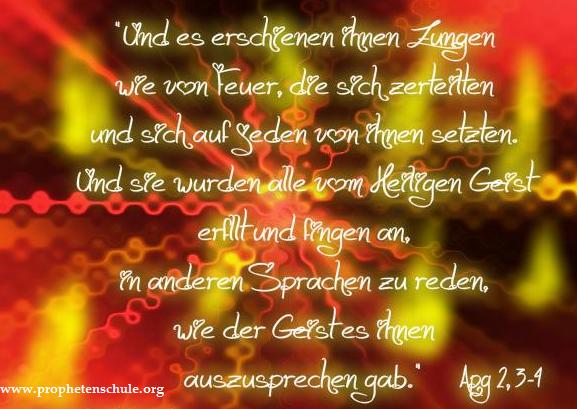 Zungen wie Feuer, Sprachengebet, Zungenreden
