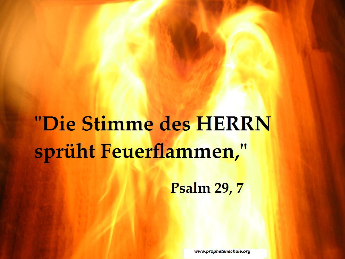 Die Stimme Gottes Feuerflammen