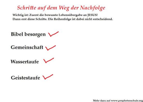 Schritte auf dem Weg der Nachfolge