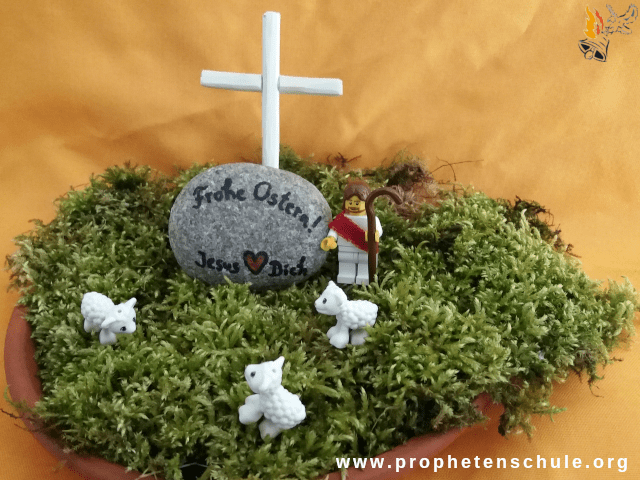 Moos Lego Frohe Ostern Jesus liebt Dich